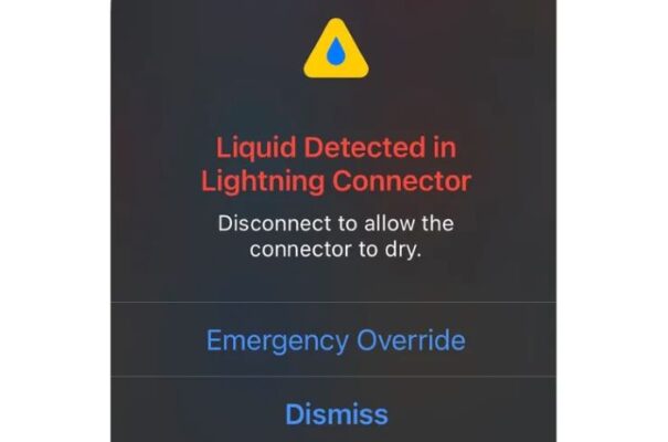 Liquid Detected In Lightning Connector?